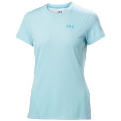 T-shirt damski Helly Hansen Lifa Active Solen. Niebieskie t-shirty Helly Hansen, bez wzorów, z tkaniny, sportowe, bez kołnierzyka, bez ramiączek. Za 256.00 zł.