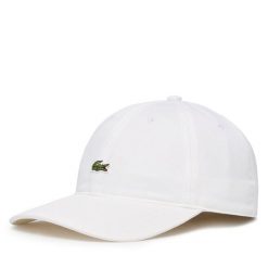 Czapka z daszkiem Lacoste. Białe czapki z daszkiem Lacoste, bez wzorów. Za 269.99 zł.