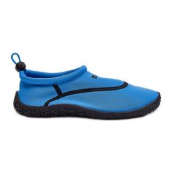 Buty Do Wody Damskie Niebieskie Big Star NN274A802. Niebieskie buty treningowe bez wzorów, bez zapięcia, do pływania. Za 103.36 zł.