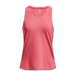 Tank top do biegania damski Under Armour Iso-Chill Laser Tank. Czerwone topy Under Armour, m, bez wzorów, sportowe, bez kołnierzyka, bez ramiączek. Za 129.99 zł.