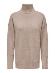 ONLY Sweter "Gabriel" w kolorze beżowym rozmiar: S. Brązowe swetry ONLY, s, bez wzorów, bez ramiączek. Za 57.06 zł.
