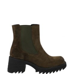 ZAMSZOWE SZTYBLETY 14402 CAMOS VERD. Botki Venezia, bez wzorów, ze skóry, bez obcasa, bez zapięcia. Za 279.00 zł.