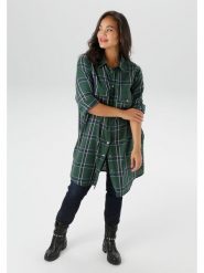 Aniston Tunika w kolorze ciemnozielono-granatowym rozmiar: 46. Zielone tuniki Aniston, bez wzorów, z bawełny, bez kołnierzyka, bez ramiączek. Za 69.91 zł.