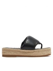 DKNY Espadryle Fifi K1405997 Czarny. Czarne espadryle DKNY, bez wzorów, ze skóry, bez obcasa. Za 319.99 zł.