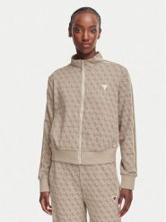 Guess Bluza V6YQ28 K5183 Beżowy Regular Fit. Brązowe bluzy Guess, m, z aplikacjami, z syntetyku, bez ramiączek, bez kaptura. Za 474.99 zł.