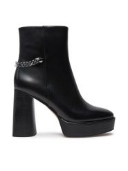 MICHAEL Michael Kors Botki Carlisle Leather Platform Boot 40F4CLME1L Czarny. Czarne botki MICHAEL Michael Kors, bez wzorów, ze skóry, bez obcasa, na słupku, bez zapięcia. Za 819.99 zł.