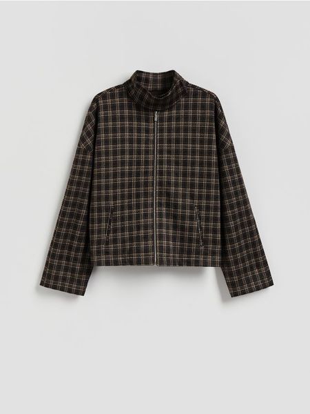 Bluza ze stójką - wielobarwny. Bluzy Reserved, l, bez wzorów, z tkaniny, bez kaptura. W wyprzedaży za 79.99 zł.