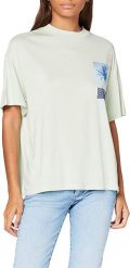 LEE OVERSIZED TEE DAMSKI T-SHIRT KOSZULKA BOYFRIEND FIT SUMMER GREEN L41SBYNK 112109155. Zielone t-shirty Lee, l, bez wzorów, bez kołnierzyka, bez ramiączek. Za 69.99 zł.