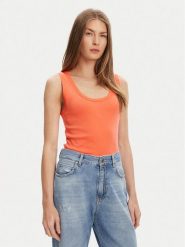 United Colors Of Benetton Top 3GA2DH010 Pomarańczowy Slim Fit. Brązowe topy United Colors Of Benetton, xs, bez wzorów, z bawełny, bez kołnierzyka, bez ramiączek. Za 59.99 zł.