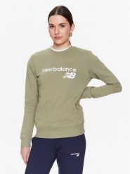 New Balance Bluza Classic Core WT03811 Zielony Relaxed Fit. Zielone bluzy New Balance, m, bez wzorów, z bawełny, bez kaptura. Za 119.99 zł.