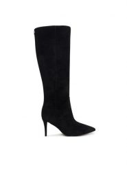 Guess Kozaki FLFCLT SUE11 Czarny. Czarne kozaki Guess, z aplikacjami, bez obcasa, na szpilce, bez zapięcia. Za 954.99 zł.