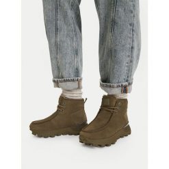 Trzewiki G-Star. Brązowe botki G-Star, bez wzorów, retro, bez obcasa, na płaskiej podeszwie, bez zapięcia. Za 329.99 zł.