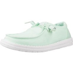 HeyDude Damskie Mokasyny Wendy Stretch Canvas. Zielone mokasyny Hey dude, bez wzorów, z materiału. Za 149.00 zł.