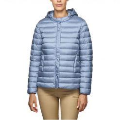 Kurtka GEOX D JAYSEN A Niebieski. Niebieskie kurtki Geox, bez wzorów, z tkaniny, casualowe, bez kaptura. Za 765.99 zł.