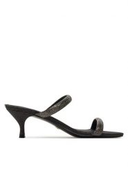 Guess Klapki Glitze FLGGLE ELE03 Czarny. Czarne klapki Guess, z aplikacjami, z tworzywa sztucznego, bez obcasa, bez zapięcia. Za 449.99 zł.