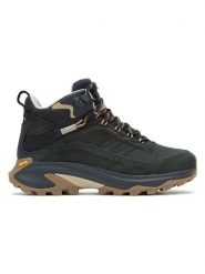 Merrell Skórzane buty trekkingowe "Moab Speed 2 Mid" w kolorze granatowo-czarnym rozmiar: 37. Czarne buty trekkingowe Merrell, bez zapięcia. Za 369.71 zł.