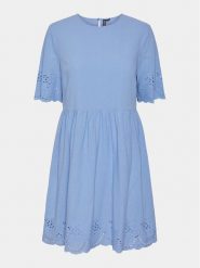 Pieces Sukienka letnia Almina 17149522 Niebieski Regular Fit. Niebieskie sukienki Pieces, xs, bez wzorów, z bawełny, bez kołnierzyka, bez ramiączek. Za 139.99 zł.