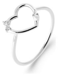 L'Atélier Précieux Srebrny pierścionek z cyrkoniami rozmiar: 56. Szare pierścionki l'Atelier precieux, z cyrkonią, srebrne. Za 96.95 zł.