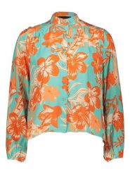 Miss goodlife Bluzka w kolorze pomarańczowo-turkusowym rozmiar: S. Pomarańczowe bluzki miss goodlife, s, bez wzorów, z wiskozy, bez kołnierzyka, bez ramiączek. Za 139.87 zł.