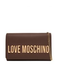 LOVE MOSCHINO Torebka JC4121PP0NKD031A Brązowy. Brązowe kopertówki Love Moschino, bez wzorów, ze skóry, wizytowe, bez dodatków. Za 579.99 zł.
