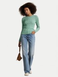 Polo Ralph Lauren Sweter 211891640031 Zielony Slim Fit. Zielone swetry Polo Ralph Lauren, xs, bez wzorów, z bawełny, bez ramiączek. Za 659.99 zł.
