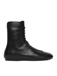 GINO ROSSI Botki EO-SELTI-V2130-13-1 Czarny. Czarne botki Gino Rossi, bez wzorów, ze skóry, bez obcasa, na płaskiej podeszwie, bez zapięcia. Za 259.99 zł.