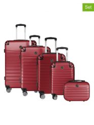 Geographical Norway 5-częściowy zestaw "Sunlight" w kolorze bordowym rozmiar: onesize. Czerwone walizki Geographical Norway. Za 543.99 zł.