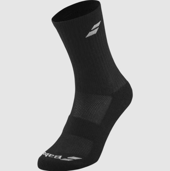 Skarpety sportowe Babolat Crew Socks 3 Pack. Czarne skarpetki BABOLAT, bez wzorów, z materiału. Za 65.00 zł.