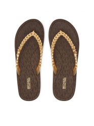 MICHAEL Michael Kors Japonki Zaza 40S5ZAFA1B Brązowy. Brązowe japonki MICHAEL Michael Kors, bez wzorów, z syntetyku. Za 299.99 zł.