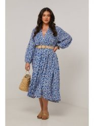 Curvy Lady Sukienka w kolorze niebieskim rozmiar: 44/46. Niebieskie sukienki Curvy Lady, na co dzień, bez wzorów, klasyczne, bez kołnierzyka, bez ramiączek, maxi, proste. Za 154.45 zł.