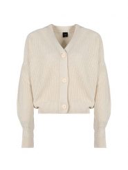 Pinko Kardigan "Radon" | 100851 A0OS | Kobieta | Ecru. Swetry Pinko, l, bez wzorów, z bawełny, bez ramiączek. W wyprzedaży za 499.00 zł.