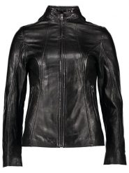 Bugatti Skórzana kurtka w kolorze czarnym rozmiar: 36. Czarne kurtki Bugatti, bez wzorów, ze skóry, bez kaptura. Za 456.87 zł.