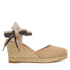 Espadryle Genuins. Brązowe espadryle Genuins, bez wzorów, bez obcasa. Za 249.99 zł.