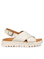 Geox Sandały D Xand 2.1S D45SZE 00085 C1002 Écru. Sandały Geox, bez wzorów, ze skóry, bez obcasa, na płaskiej podeszwie, bez zapięcia. Za 459.99 zł.