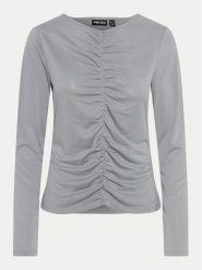 Pieces Bluzka Anora 17151339 Szary Slim Fit. Szare bluzki Pieces, xs, bez wzorów, z wiskozy, bez kołnierzyka, bez ramiączek. Za 49.99 zł.