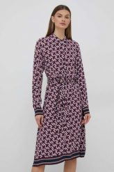 Tommy Hilfiger sukienka kolor bordowy midi prosta. Czerwone sukienki Tommy Hilfiger, na co dzień, bez wzorów, z tkaniny, bez kołnierzyka, bez ramiączek, maxi, proste. W wyprzedaży za 569.99 zł.
