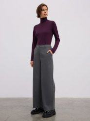 BGN Spodnie w kolorze antracytowym rozmiar: 40. Czarne spodnie materiałowe BGN, bez wzorów, z materiału, z podwyższonym stanem. Za 149.31 zł.