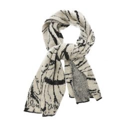 Beżowy Wzorzysty Szal Damski Anekke. Czarne szaliki i kominy Anekke, na jesień, bez wzorów, z materiału, eleganckie. Za 159.00 zł.