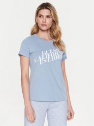 Guess T-Shirt Aurelia W3RI26 JA914 Niebieski Regular Fit. Niebieskie t-shirty Guess, m, z aplikacjami, z bawełny, bez kołnierzyka, bez ramiączek. Za 189.99 zł.