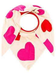 Zwillingsherz Chusta trójkątna "Hearts" w kolorze kremowym - 190 x 95 cm rozmiar: onesize. Brązowe chusty Zwillingsherz, bez wzorów, z materiału. Za 154.95 zł.