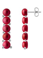 Pearline Srebrne kolczyki-wkrętki z perłami rozmiar: onesize. Czerwone kolczyki Pearline, z perłą, srebrne. Za 208.99 zł.