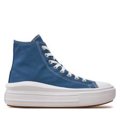 Trampki Converse. Niebieskie trampki Converse, bez wzorów, retro, bez zapięcia. Za 259.99 zł.
