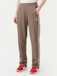 Adidas Spodnie dresowe Beckenbauer JC5792 Beżowy Regular Fit. Brązowe spodnie dresowe adidas, bez wzorów, z bawełny. Za 219.99 zł.