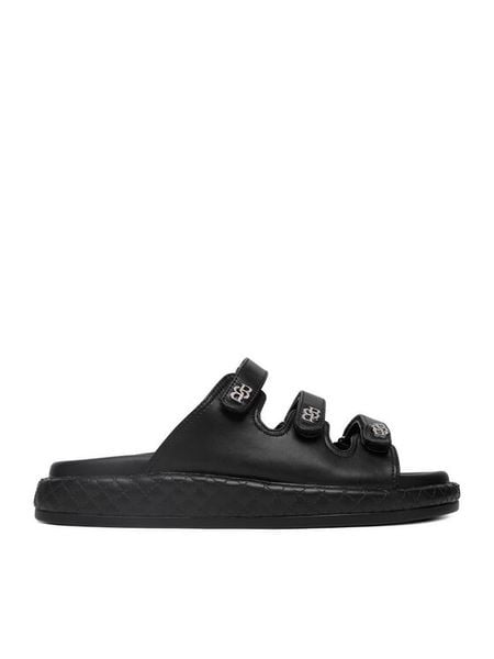 Badura Klapki EO-ALICE-LT0226-26-305 Czarny. Czarne klapki Badura, bez wzorów, ze skóry, bez obcasa, bez zapięcia. Za 359.99 zł.