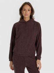 4F Bluza dresowa nierozpinana z kapturem damska - brązowa S. Brązowe bluzy 4f, s, bez wzorów, z dresówki, bez ramiączek, z kapturem. Za 159.99 zł.