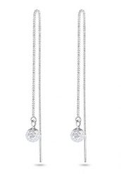 Elli Damskie kolczyki wiszące kula Glamorous z kryształami ze srebra próby 925 Sterling Silver Kolczyki 1 ct. Szare kolczyki Elli, z kryształem, srebrne. Za 293.99 zł.