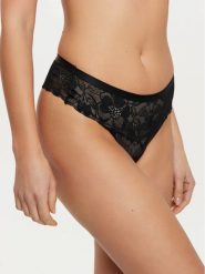 Hunkemöller Stringi Sophia 300460 Czarny. Czarne stringi Hunkemöller, bez wzorów, z syntetyku. Za 49.99 zł.