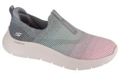 Buty sportowe Sneakersy damskie, Go Walk Flex - Cali Sunset. Czerwone buty treningowe Skechers, bez wzorów, z materiału, przed kostkę, bez zapięcia, trekkingowe. Za 416.00 zł.