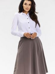 Spódnica Model A673 Taupe - awama. Szare spódnice Awama, do pracy, l, bez wzorów, z elastanu, biznesowe, midi, dopasowane. Za 258.46 zł.