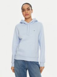 Tommy Jeans Bluza DW0DW19958 Błękitny Regular Fit. Niebieskie bluzy Tommy Jeans, s, bez wzorów, z bawełny, bez kaptura. Za 209.99 zł.